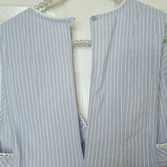 Free People Womens Light Blue Sleeve less Peplum Baby Doll Top Size XS - Picture 8 of 13